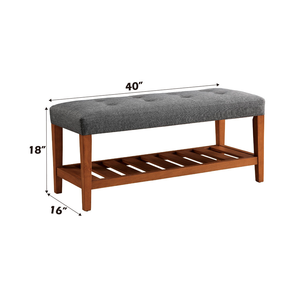 ACME 96686 Charla Bench, Gray & Oak