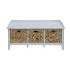 ACME 96759 Flavius Bench with Storage, White