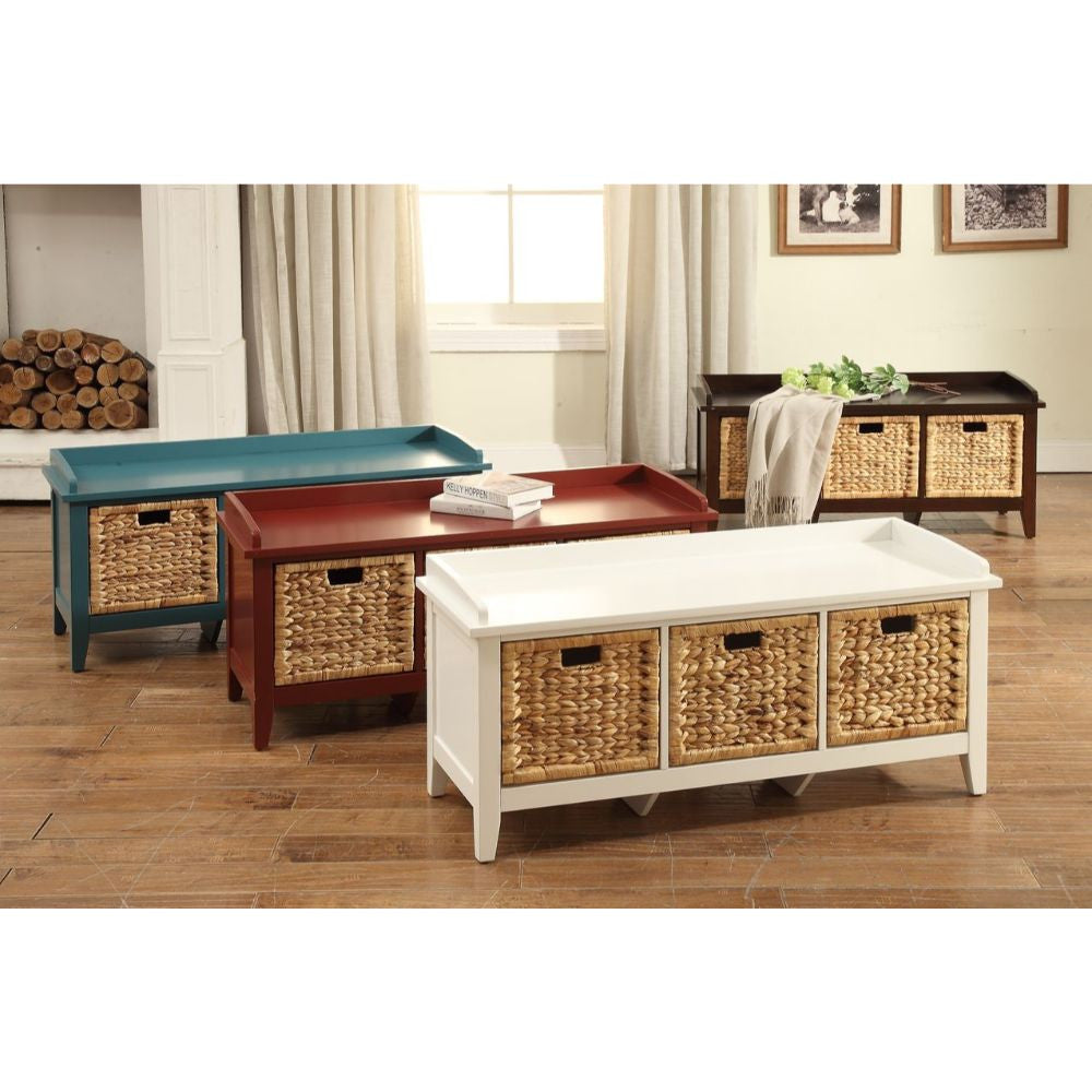ACME 96759 Flavius Bench with Storage, White