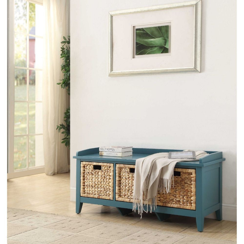 ACME 96761 Flavius Bench with Storage, Teal