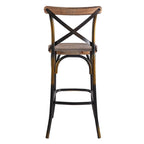 ACME 96805 Zaire Bar Chair (1 Piece), Antique Copper & Antique Oak, 29" Seat Height  2