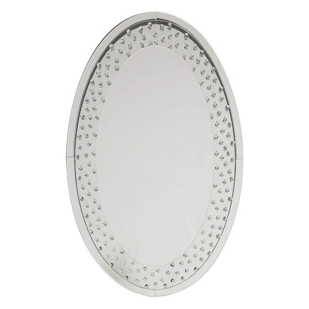 ACME 97022 Nysa Accent Mirror (Wall), Mirrored & Faux Crystals