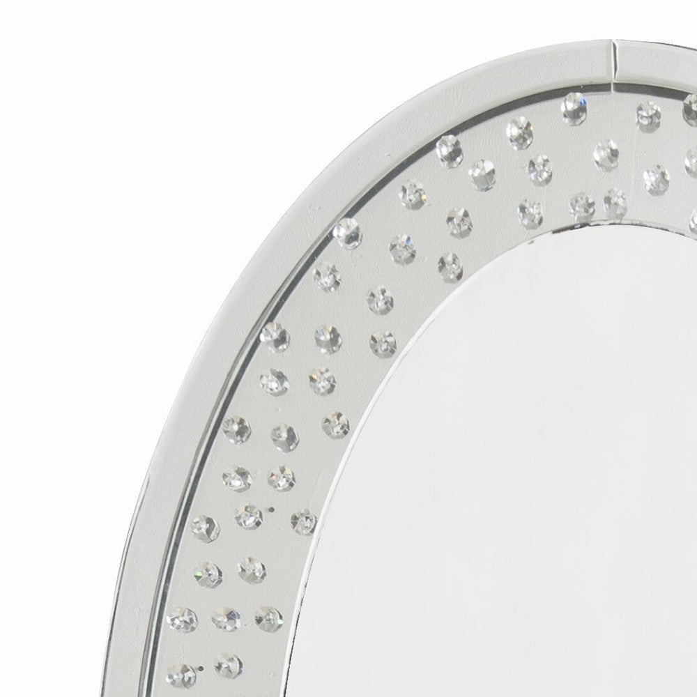 ACME 97022 Nysa Accent Mirror (Wall), Mirrored & Faux Crystals