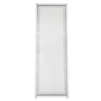 ACME 97025 Nysa Accent Mirror (Floor), Mirrored & Faux Crystals
