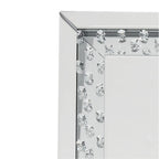 ACME 97025 Nysa Accent Mirror (Floor), Mirrored & Faux Crystals