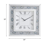 ACME 97047 Sonia Wall Clock, Mirrored & Faux Agate