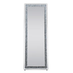 ACME 97156 Noralie Accent Mirror (Floor), Mirrored & Faux Diamonds