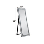 ACME 97156 Noralie Accent Mirror (Floor), Mirrored & Faux Diamonds