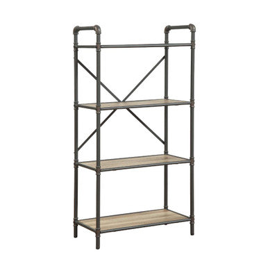 ACME 97163 Itzel Bookshelf, Antique Oak & Sandy Gray