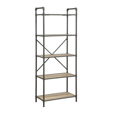 ACME 97164 Itzel Bookshelf, Antique Oak & Sandy Gray