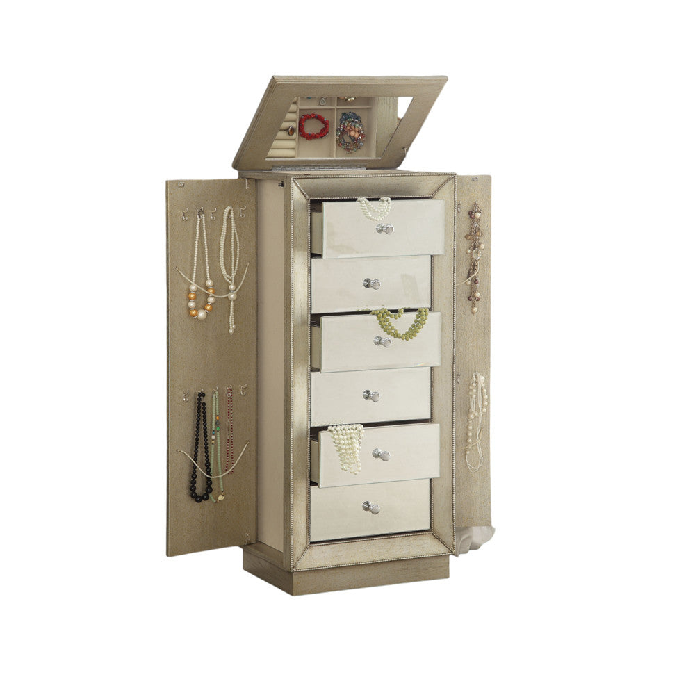 ACME 97172 Talor Jewelry Armoire, Antique Gold