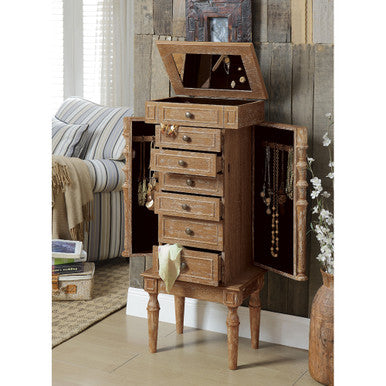 ACME 97173 Taline Jewelry Armoire, Weathered Oak
