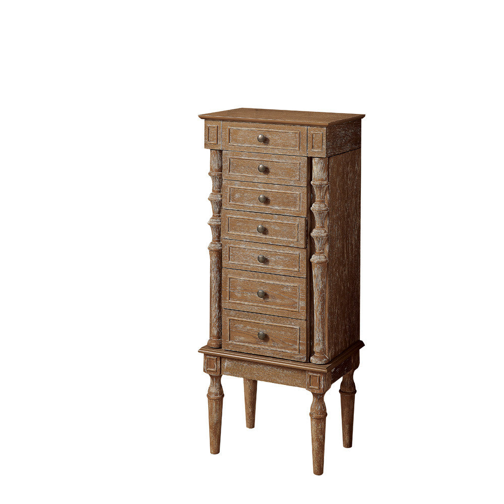 ACME 97173 Taline Jewelry Armoire, Weathered Oak