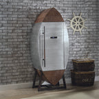 ACME 97195 Brancaster Wine Cooler Cabinet, Retro Brown TGL & Aluminum