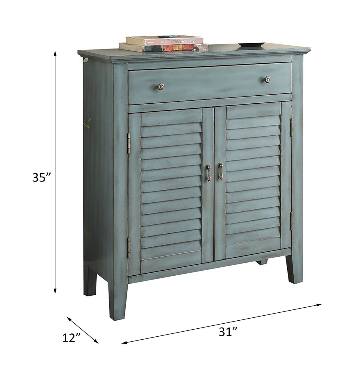 ACME 97247 Winchell Console Table, Antique Blue