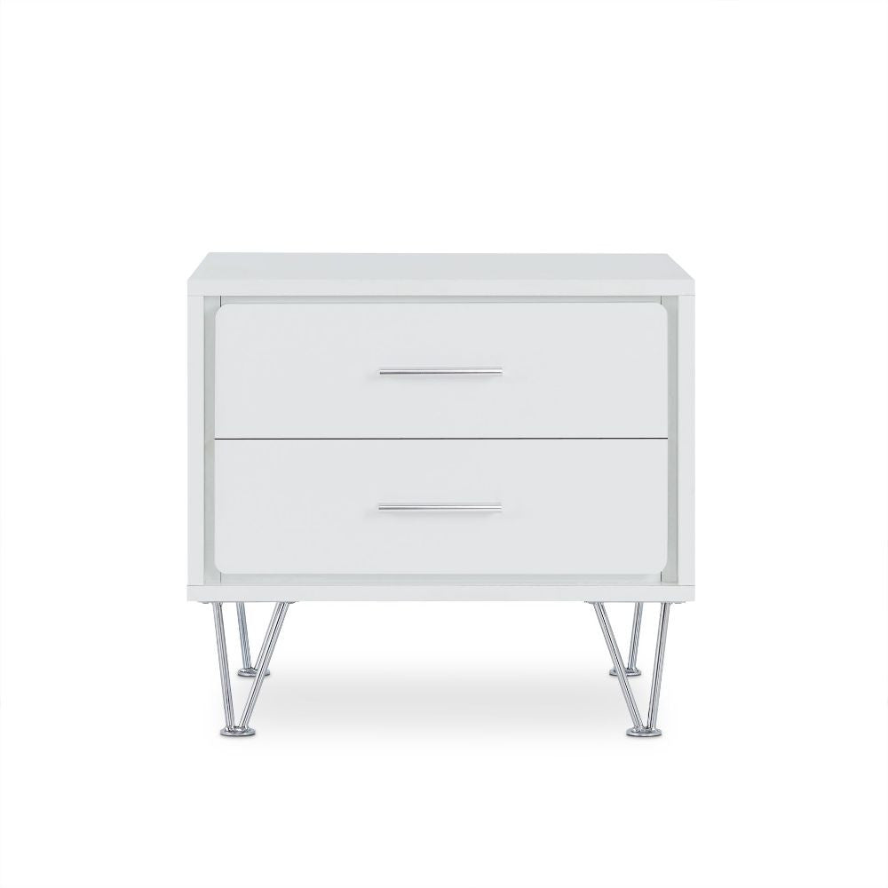 ACME 97332 Deoss Accent Table, White