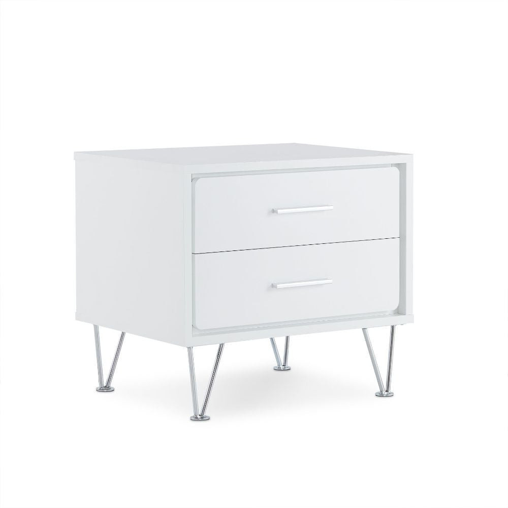 ACME 97332 Deoss Accent Table, White
