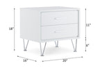 ACME 97332 Deoss Accent Table, White