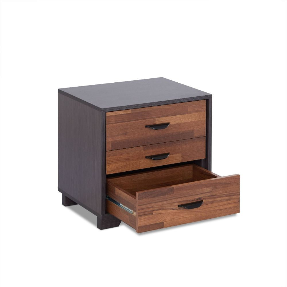ACME 97340 Eloy Accent Table, Walnut & Espresso