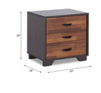 ACME 97340 Eloy Accent Table, Walnut & Espresso