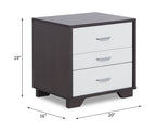 ACME 97342 Eloy Accent Table, White & Black