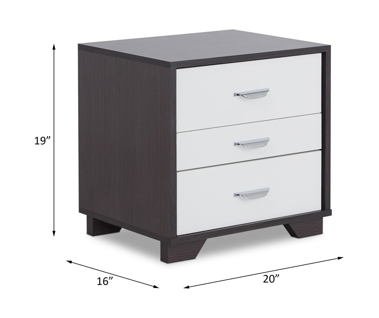 ACME 97342 Eloy Accent Table, White & Black