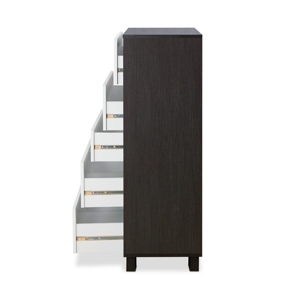 ACME 97368 Eloy Chest, White & Espresso