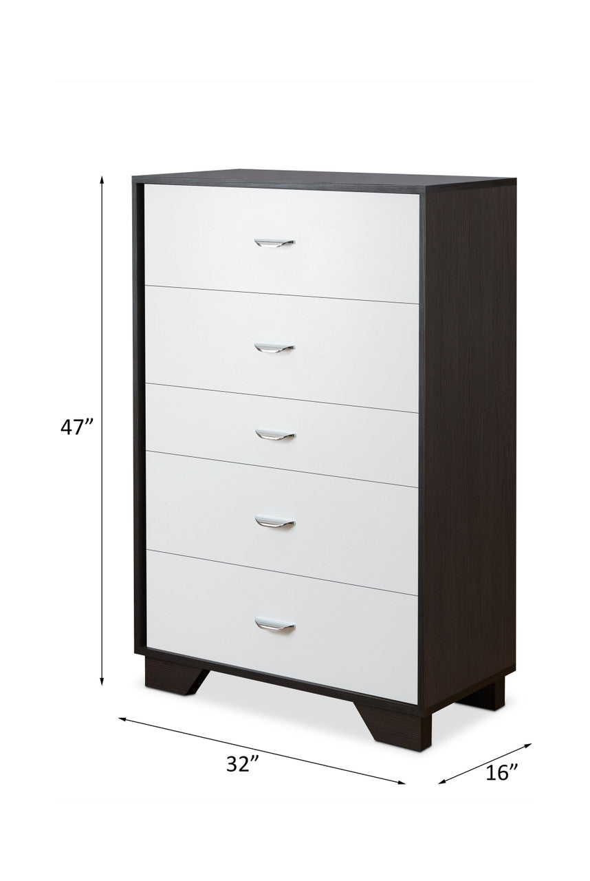 ACME 97368 Eloy Chest, White & Espresso