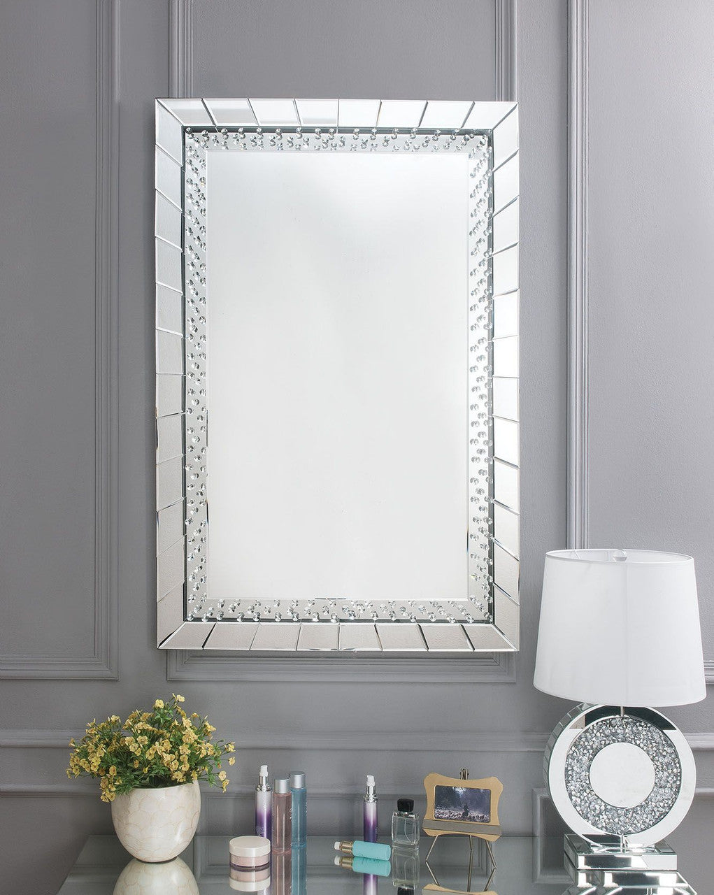ACME 97386 Nysa Accent Mirror (Wall), Mirrored