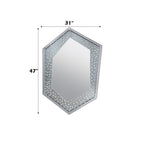 ACME 97570 Nysa Wall Decor, Mirrored & Faux Crystals