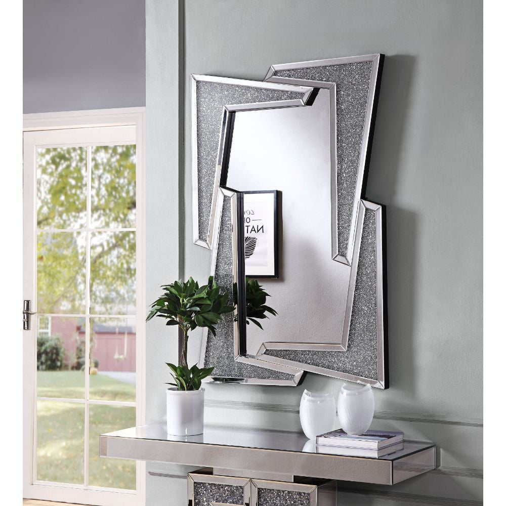 ACME 97571 Noralie Wall Decor, Mirrored & Faux Diamonds