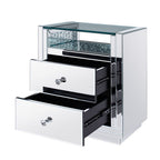 ACME 97575 Nysa Accent Table, Mirrored & Faux Crystals