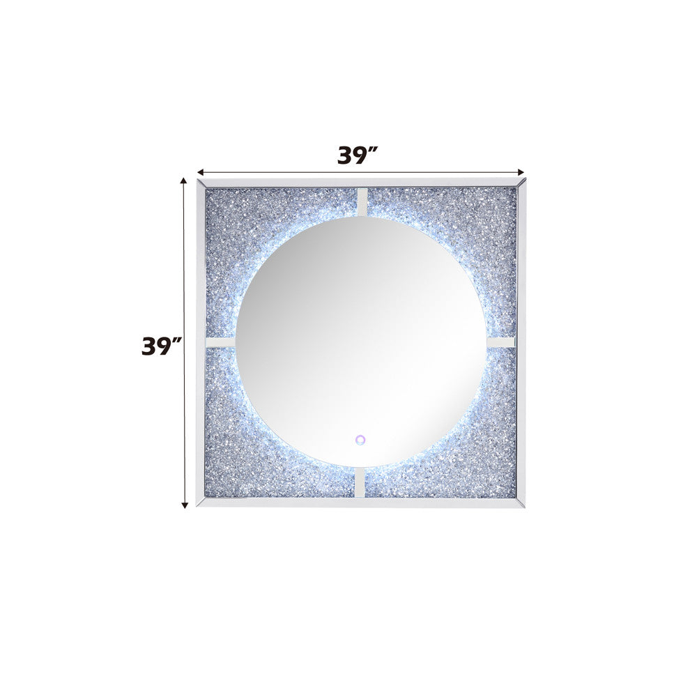 ACME 97592 Nowles Mirrored & Faux Stones Wall Decor
