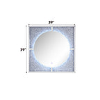 ACME 97592 Nowles Mirrored & Faux Stones Wall Decor