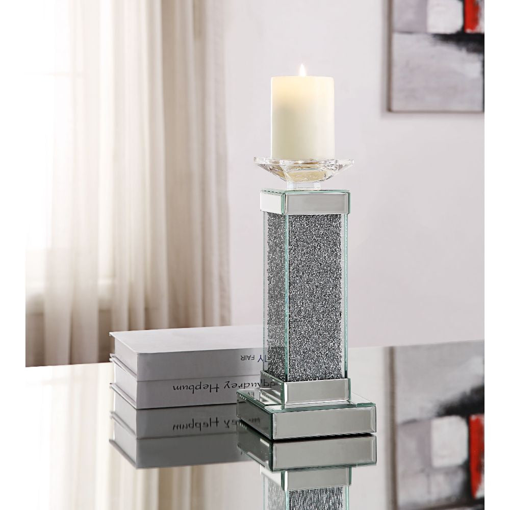 ACME 97615 Rekha Accent Candleholder (Set-2), Mirrored