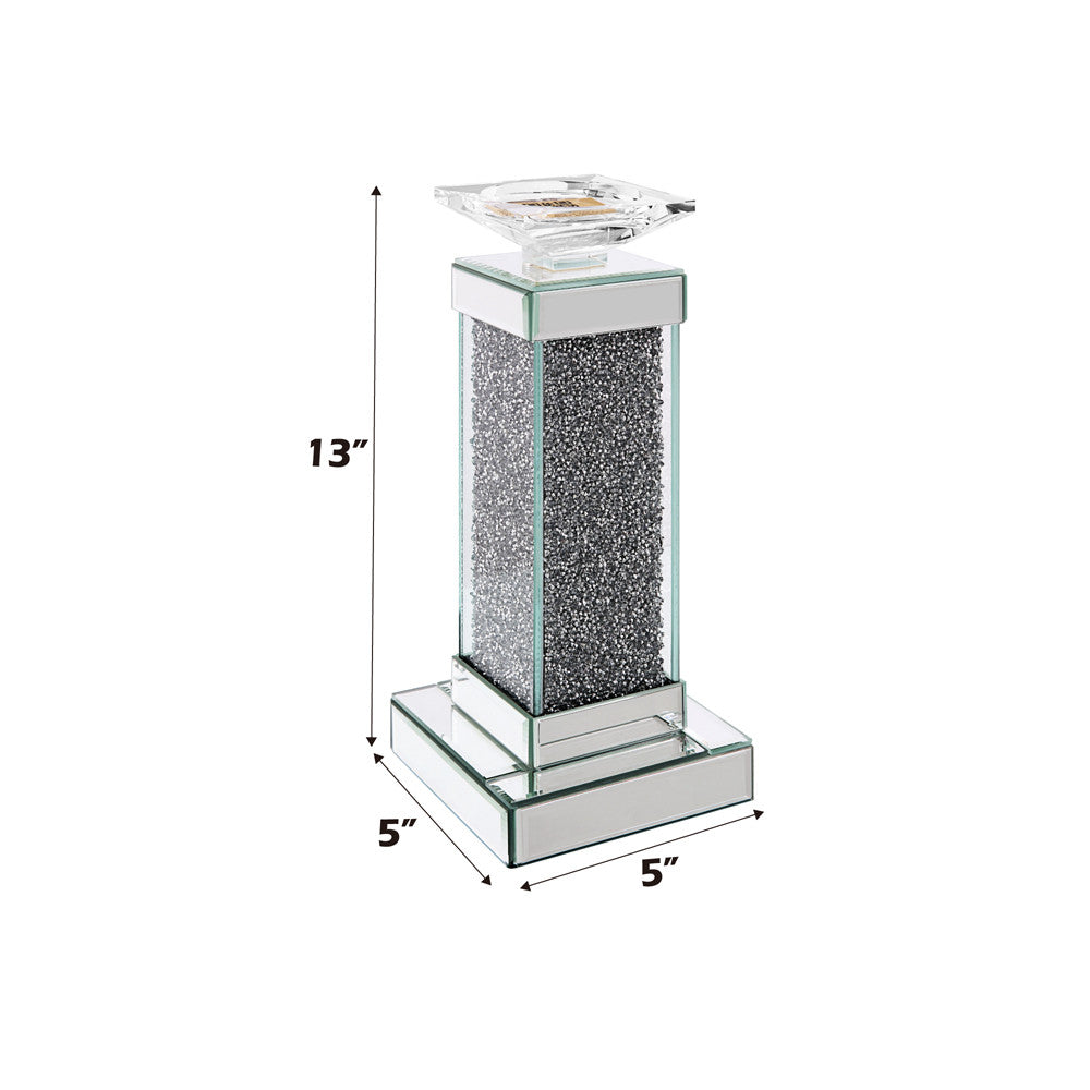 ACME 97615 Rekha Accent Candleholder (Set-2), Mirrored