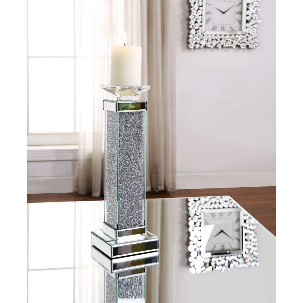 ACME 97616 Rekha Accent Candleholder (Set-2), Mirrored