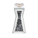 ACME 97617 Nowles Accent Candleholder (Set-2), Mirrored & Faux Stones