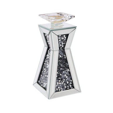 ACME 97617 Nowles Accent Candleholder (Set-2), Mirrored & Faux Stones