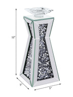 ACME 97618 Nowles Accent Candleholder (Set-2), Mirrored & Faux Stones