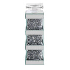 ACME 97619 Noralie Accent Candleholder (Set-2), Mirrored & Faux Diamonds