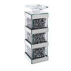 ACME 97619 Noralie Accent Candleholder (Set-2), Mirrored & Faux Diamonds