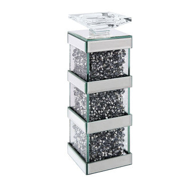 ACME 97619 Noralie Accent Candleholder (Set-2), Mirrored & Faux Diamonds