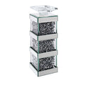 ACME 97619 Noralie Accent Candleholder (Set-2), Mirrored & Faux Diamonds