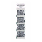 ACME 97620 Noralie Accent Candleholder (Set-2), Mirrored & Faux Diamonds