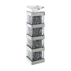 ACME 97620 Noralie Accent Candleholder (Set-2), Mirrored & Faux Diamonds