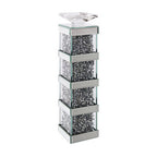 ACME 97620 Noralie Accent Candleholder (Set-2), Mirrored & Faux Diamonds