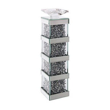ACME 97620 Noralie Accent Candleholder (Set-2), Mirrored & Faux Diamonds