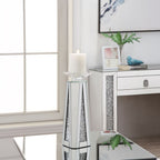 ACME 97623 Nowles Accent Candleholder (Set-2), Mirrored & Faux Stones