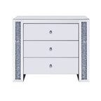 ACME 97642 Noralie Console Table, Mirrored & Faux Diamonds